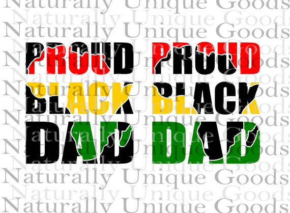Download Proud Black Dad Africa Knockout Svg Etsy