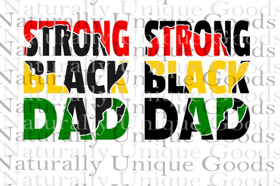 Download Strong Black Dad Africa Knockout SVG | Etsy