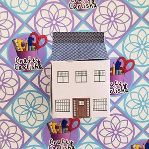 Mini Milk Carton Dollhouse - Purple