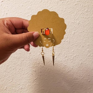 BUNDLE Earring Backing Card Template SVG - Afro Woman