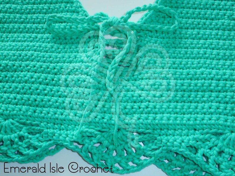 38 to 40 Bust Large - Pattern by MermaidCatDesigns Handmade Crochet Bright Green Halter Bralette Crop Top