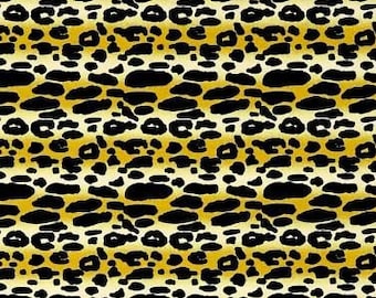 Leopard print fabric, jersey fabric, animal print fabric, knit fabric, stretch fabric, dressmaking