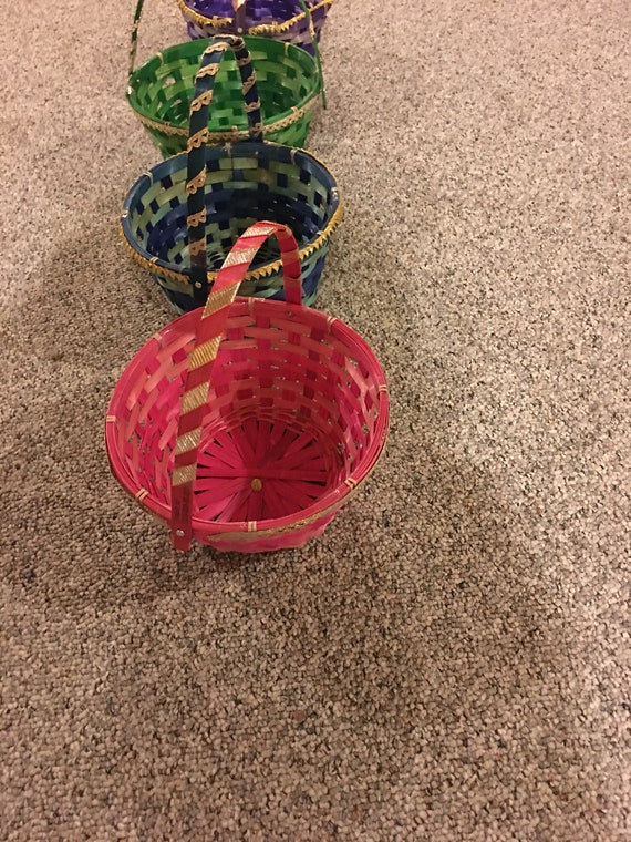 Wedding Decorated Baskets In Assorted Colors Etsy