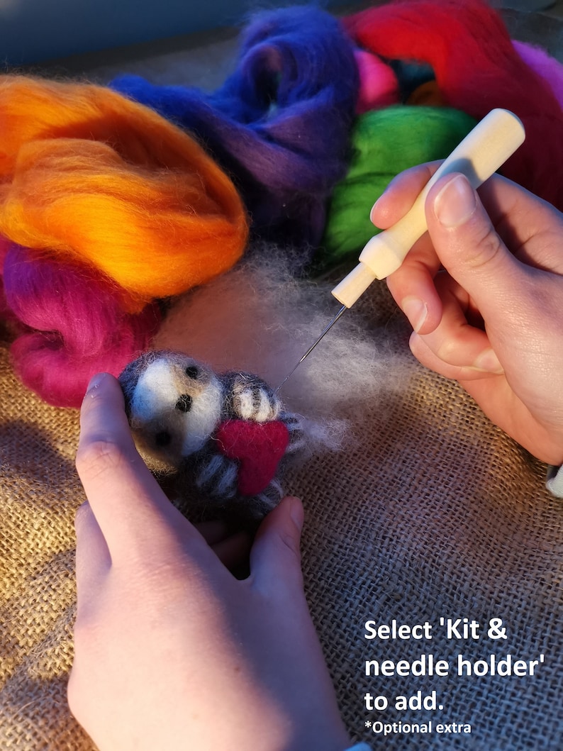 Highland cow needle felting kit starter kit zdjęcie 4