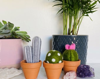 The 'no pricks' vegan cactus needle felting kit!