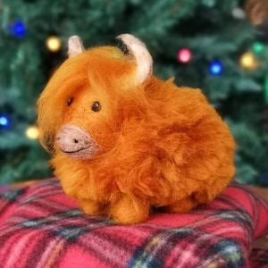 Highland cow needle felting kit starter kit zdjęcie 1