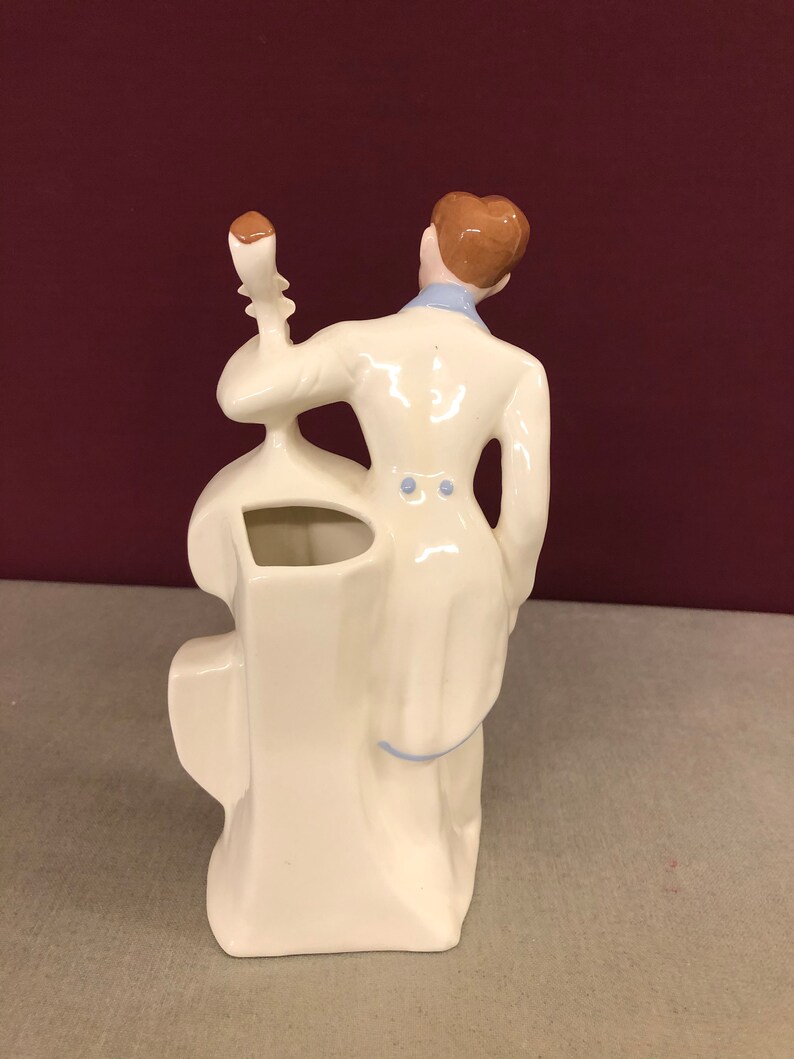 Florence Ceramics Gentleman Figurine Jerry Musician Flower Holder