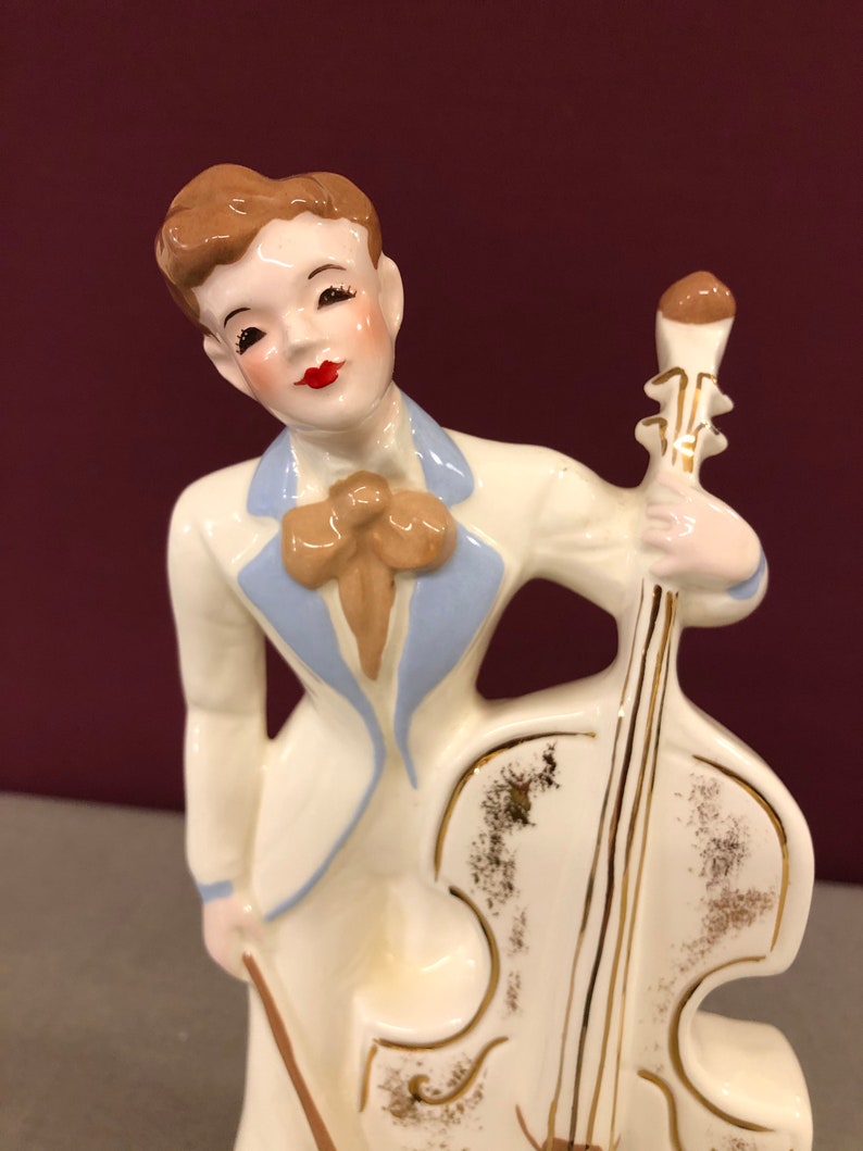 Florence Ceramics Gentleman Figurine Jerry Musician Flower Holder