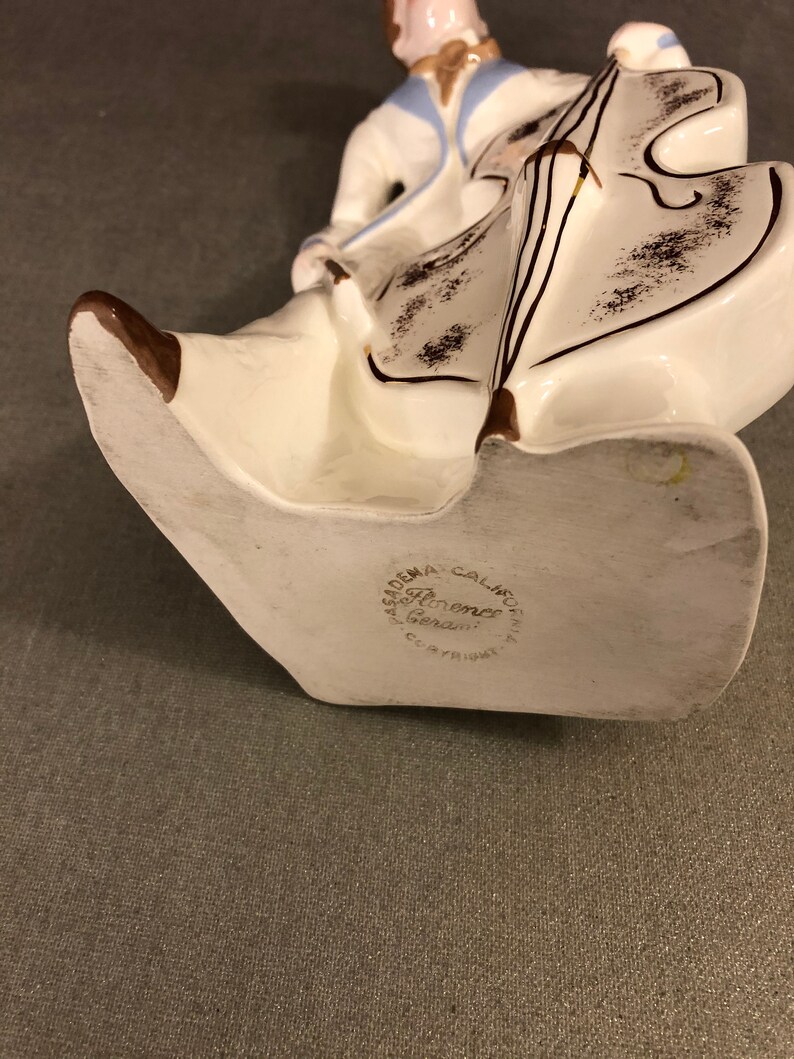 Florence Ceramics Gentleman Figurine Jerry Musician Flower Holder