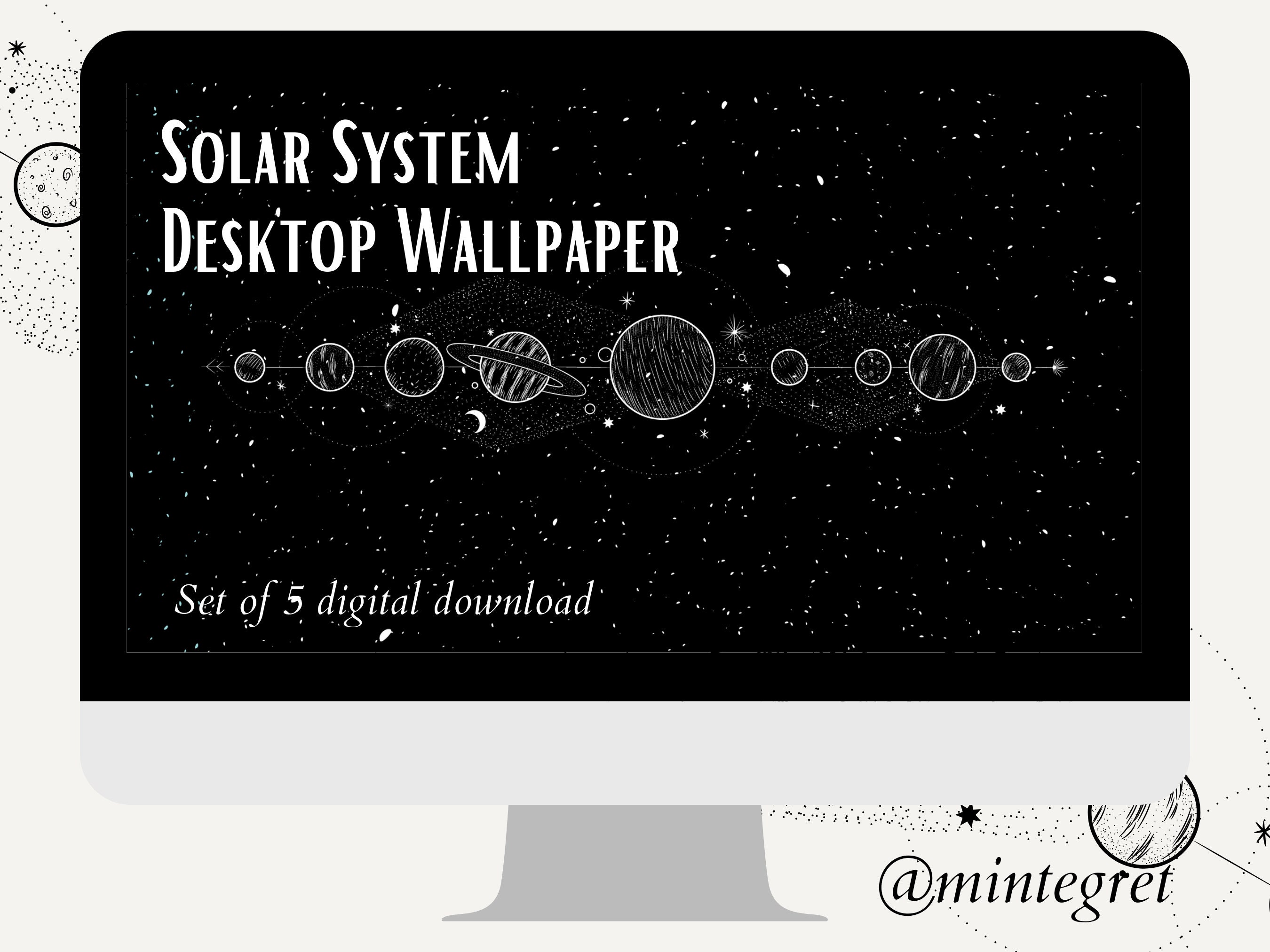 solar system wallpaper computer