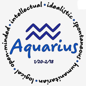 What’s Your Sign?  Aquarius the Water Carrier Zodiac Symbol Graphic Tee for All Ages, Unisex Birth Sign Bodysuit/T-Shirt