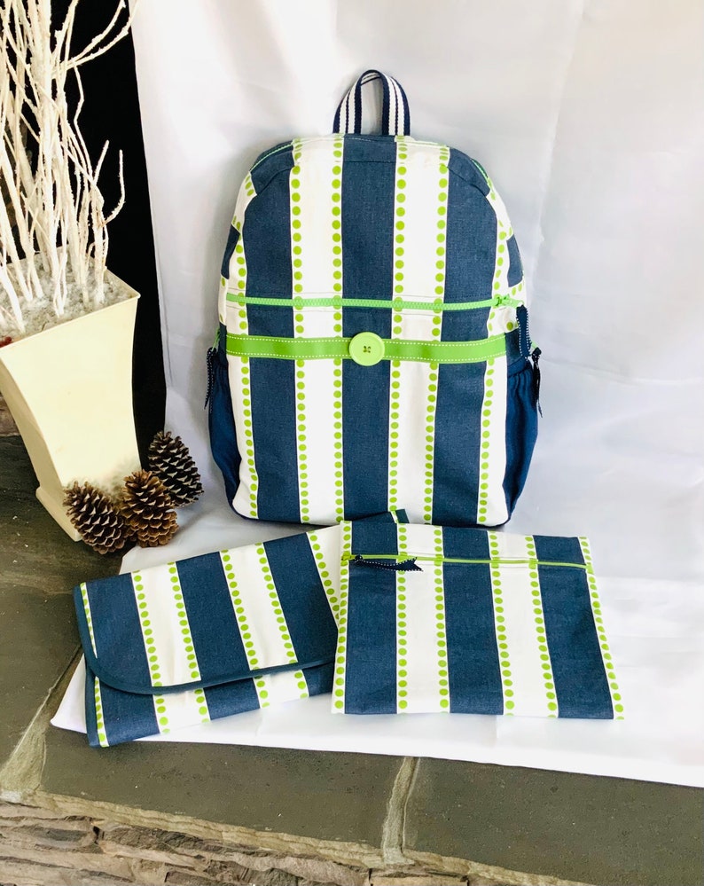 2 Colors Backpack Style Diaper Bag with Accessories