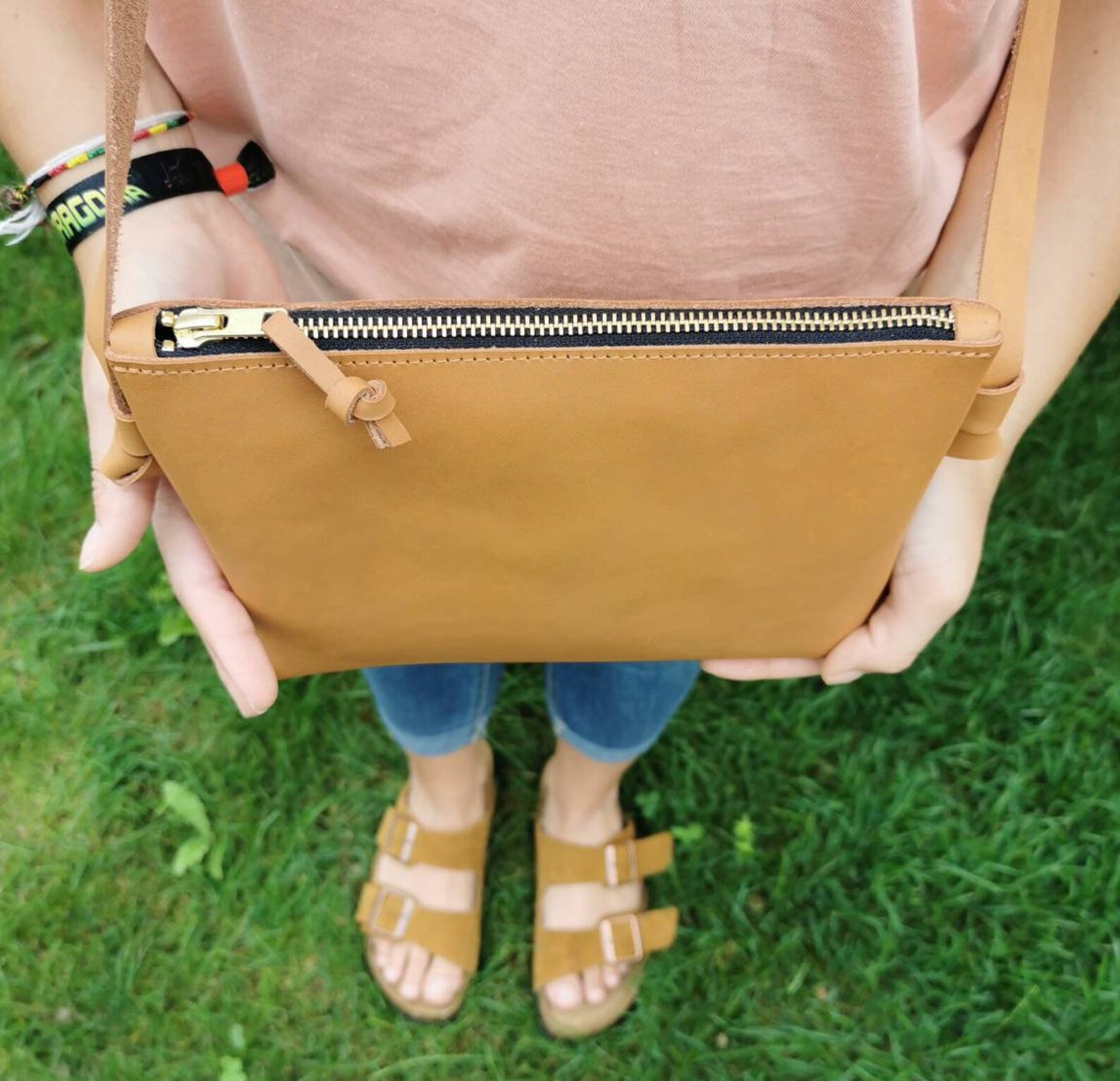 Small Crossbody Bag Camel Brown Bag Festival Bag Natural Etsy