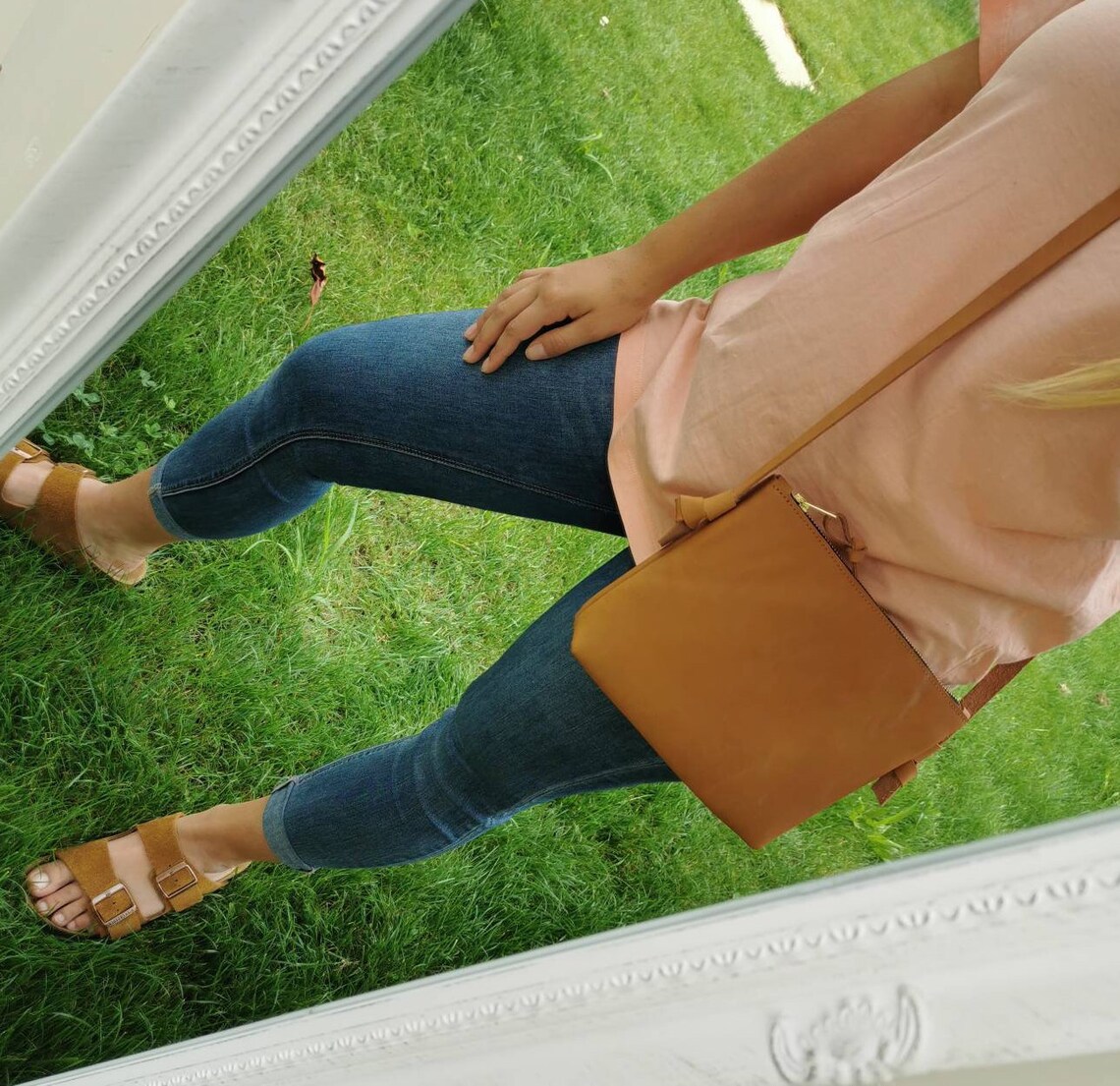 Small crossbody bag camel brown bag festival bag natural Etsy