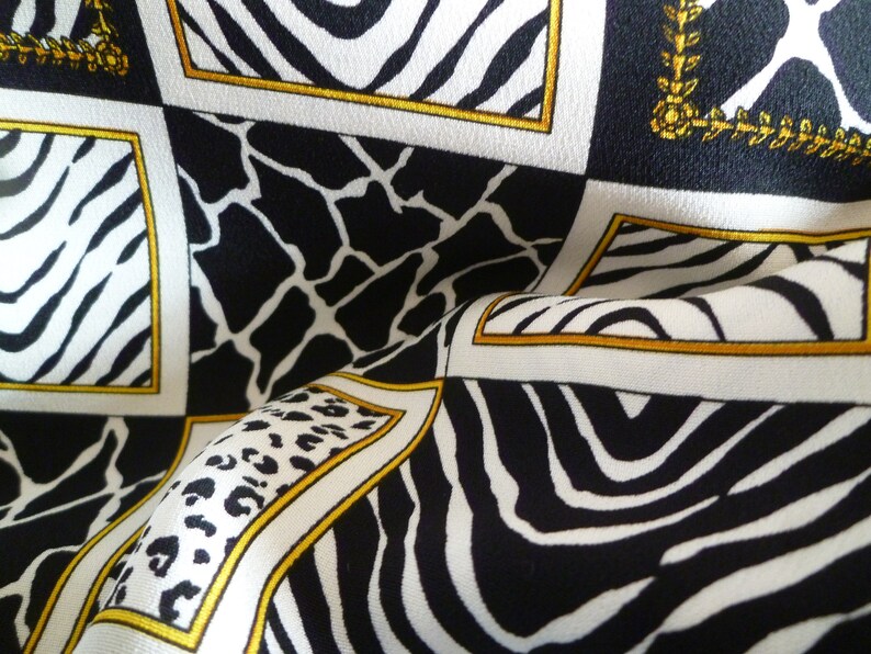 Antique, Heavy Designer Silk Fabric versace Etsy