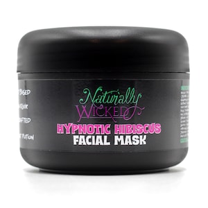 Natuurlijk Wicked® Hibiscus-gezichtsmasker | Liftend en hydraterend gezichtsmasker | Veganistische, natuurlijke en dierproefvrije huidverzorging | Cadeauklare glowbooster