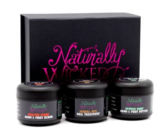 Vegan Hand & Foot Restoration Kit | Natural Exfoliating Scrub, Nail Treatment