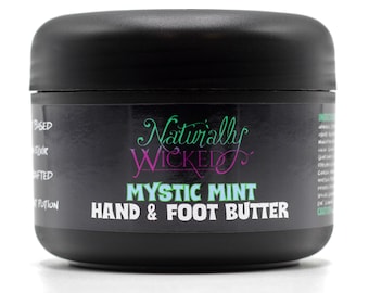 Crema para manos y pies de menta mística / Vegana, libre de crueldad animal, natural (100 ml)