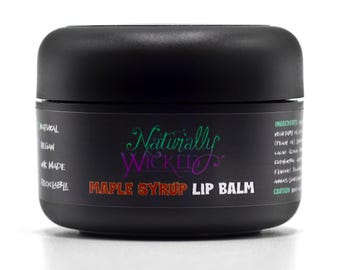 Bálsamo labial con jarabe de arce Naturally Wicked®, 15 ml: acondiciona, protege e hidrata. Ingredientes naturales y veganos.
