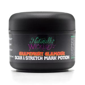 Naturally Wicked® Grapefruit Glamour Scar & Stretch Mark Potion | Prevents, Repairs And Hydrates Skin | Natural, Vegan Ingredients