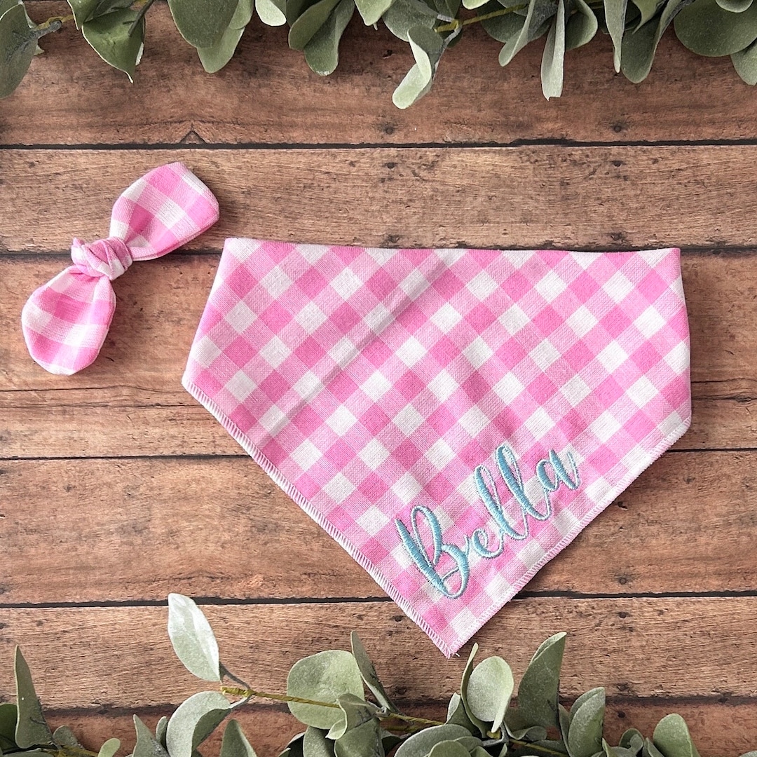 Valentines Day Dog Bandana,personalized Dog Bandana, Embroidered Dog