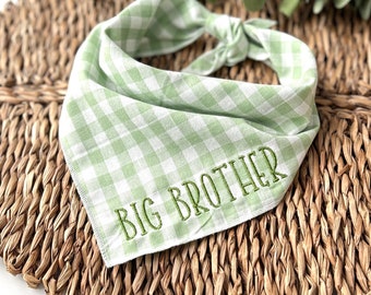 Big brother dog bandana, Pregnancy announcement dog bandana,Personalized dog bandana, Baby shower gift