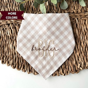 Big brother dog bandana, Pregnancy annoucement dog bandana,Personalized dog bandana, Baby shower gift