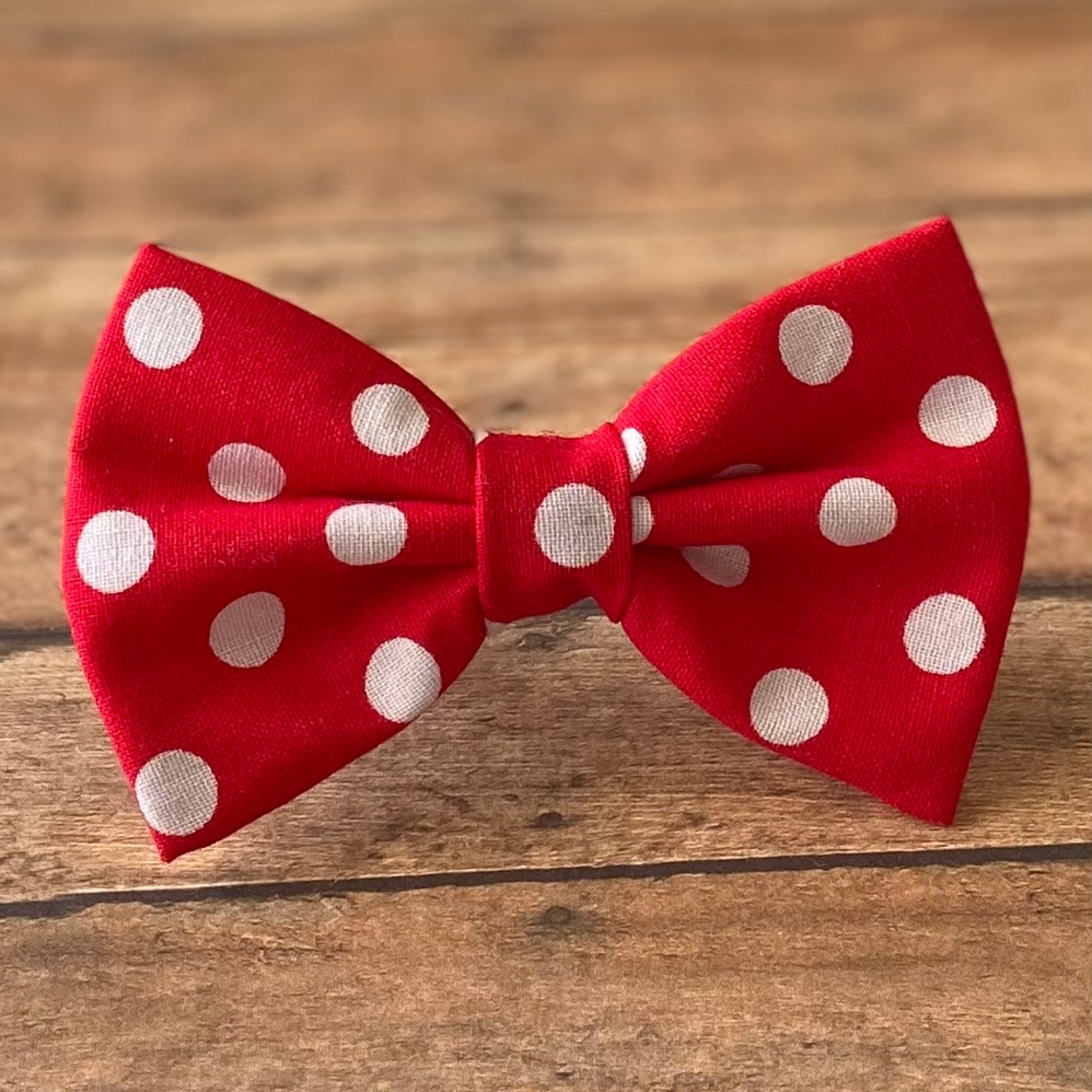 Red Polka Dot Dog Bow Tie Dog Bow Tie Cat Bow Tie Pet Bow Etsy UK