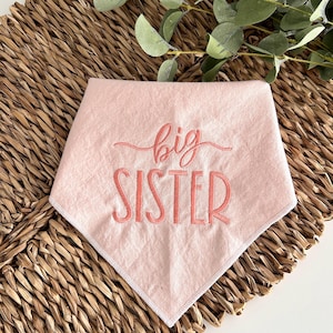 Big sister dog bandana, Pregnancy annoucement dog bandana,Personalized dog bandana, Baby shower gift,