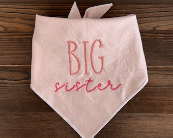 Personalized Big Sister Dog Bandana, Pregnancy Announcement