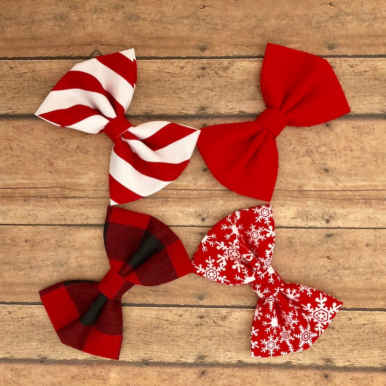 Christmas dog bow tieDog bow ties Holliday dog bow ties Etsy