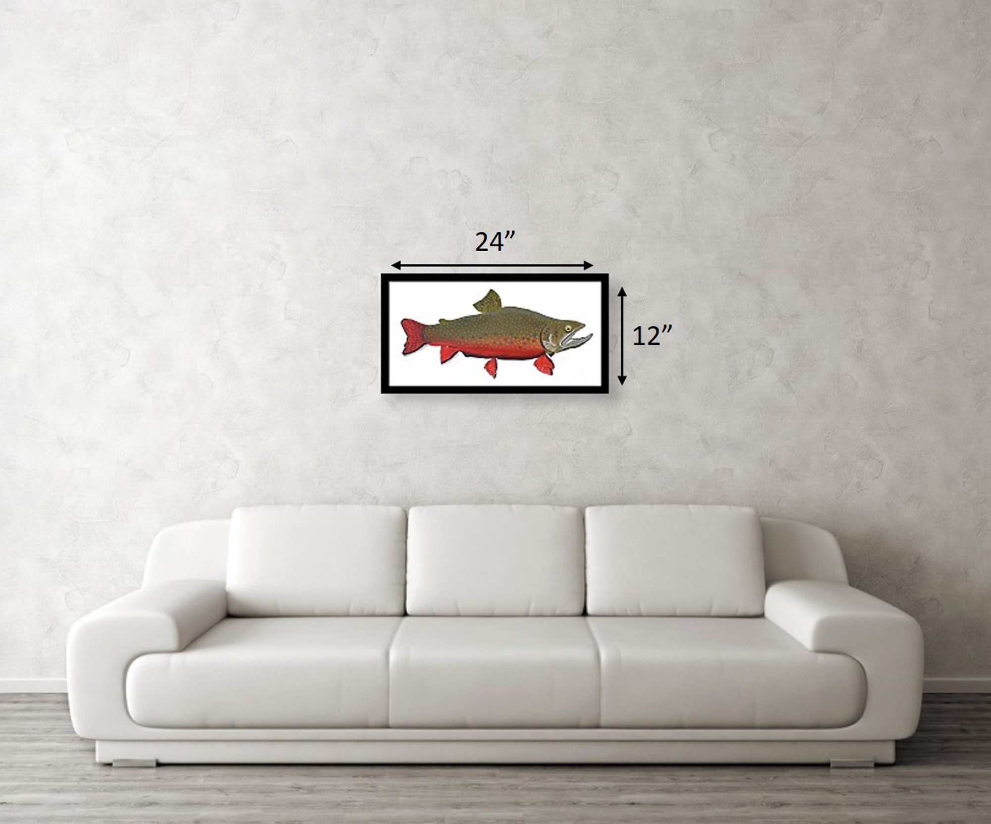 Male Brook Trout Art Print Cabin Art Brook Trout Wall Art Etsy