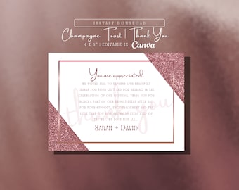 Champagne Toast | Thank You Card