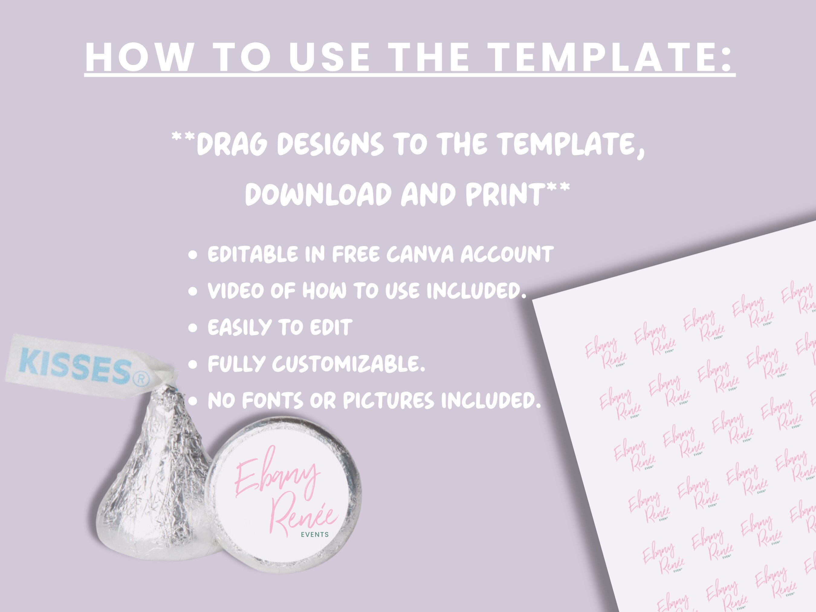 Printable Hershey Kiss Sticker Hershey Kiss Labels Party - Etsy