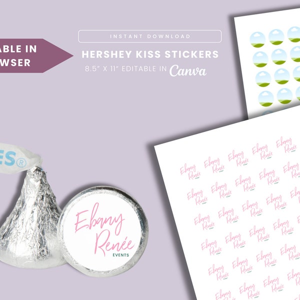 Hershey Kiss Labels - Etsy