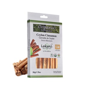 Organic Ceylon Cinnamon Premium Grade STICKS 1.79oz/50g
