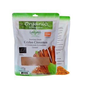 Certified Organic Ceylon Cinnamon Premium Grade Powder 152g/5.42oz