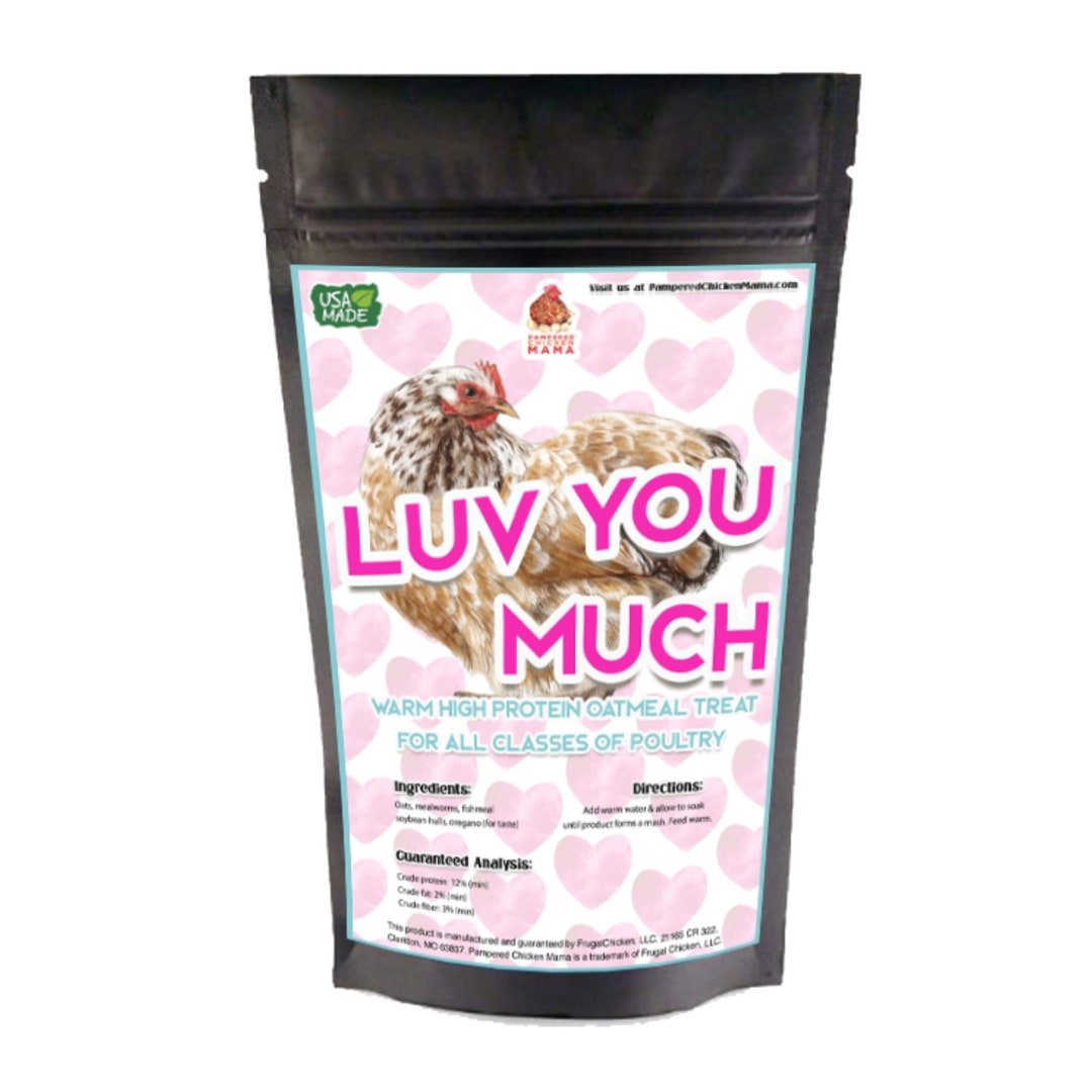 Luv U Much Mealworm Treat for Chickens, Ducks, Quail, Peacocks, Guineas