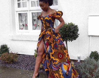 african print dress etsy