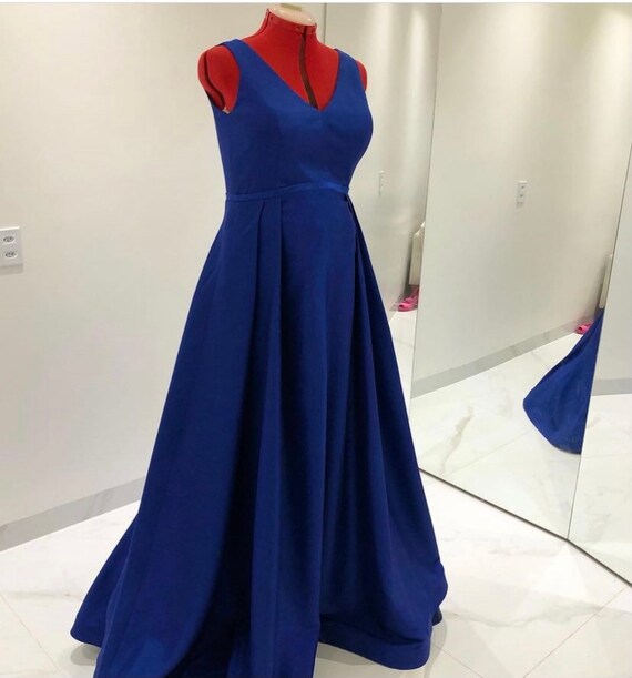 Royal Blue Maxi Dress for Formal Events 