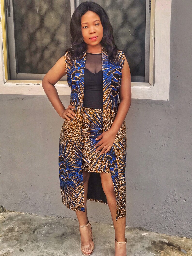 Ankara Dress Ankara Two piece Jacket and Mini skirt