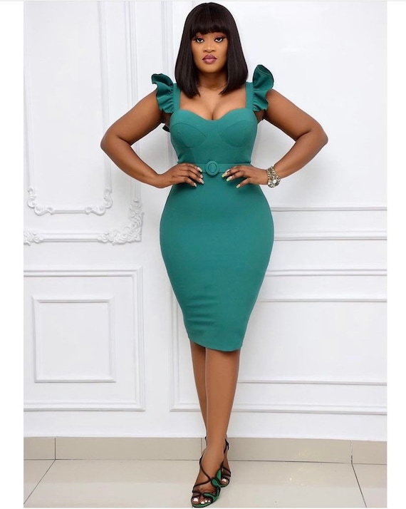 Chic Knee Length Dress for Women, Slim Fit Belt Dress for Women, Women  Corset Cup Dress -  Canada