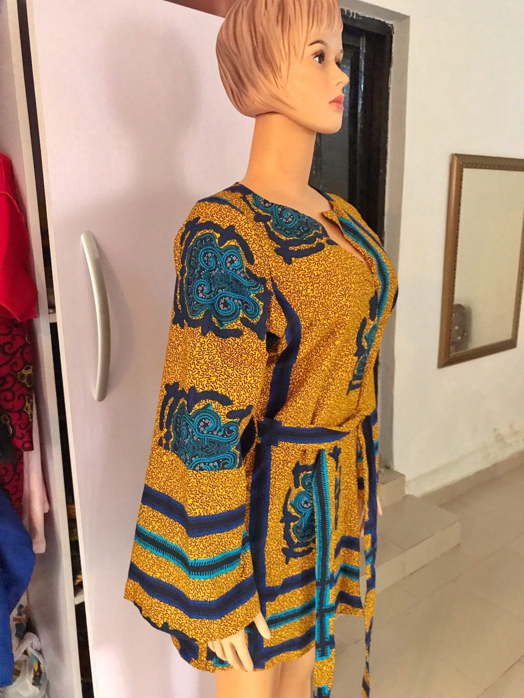The Lade Wrap Dress Ankara Wrap Dress African Print Dress - Etsy