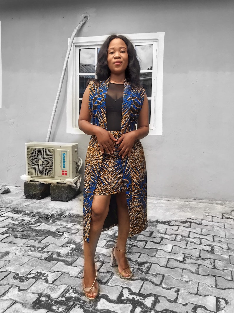 Ankara Dress Ankara Two piece Jacket and Mini skirt
