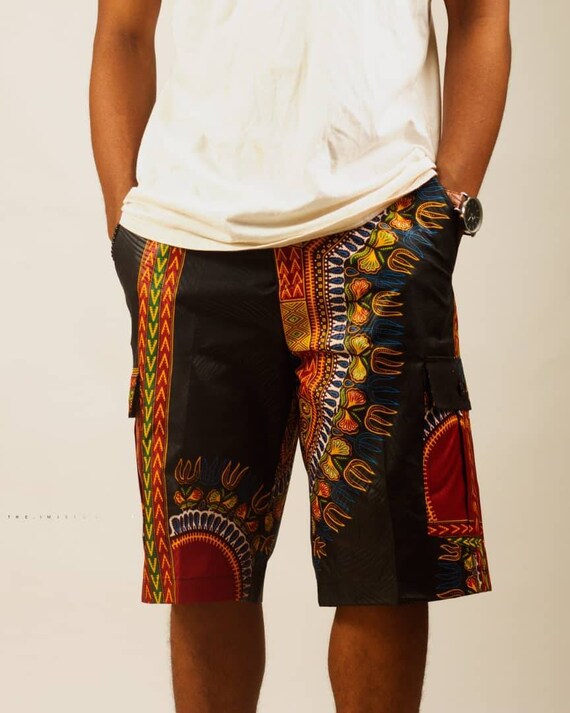 african print shorts