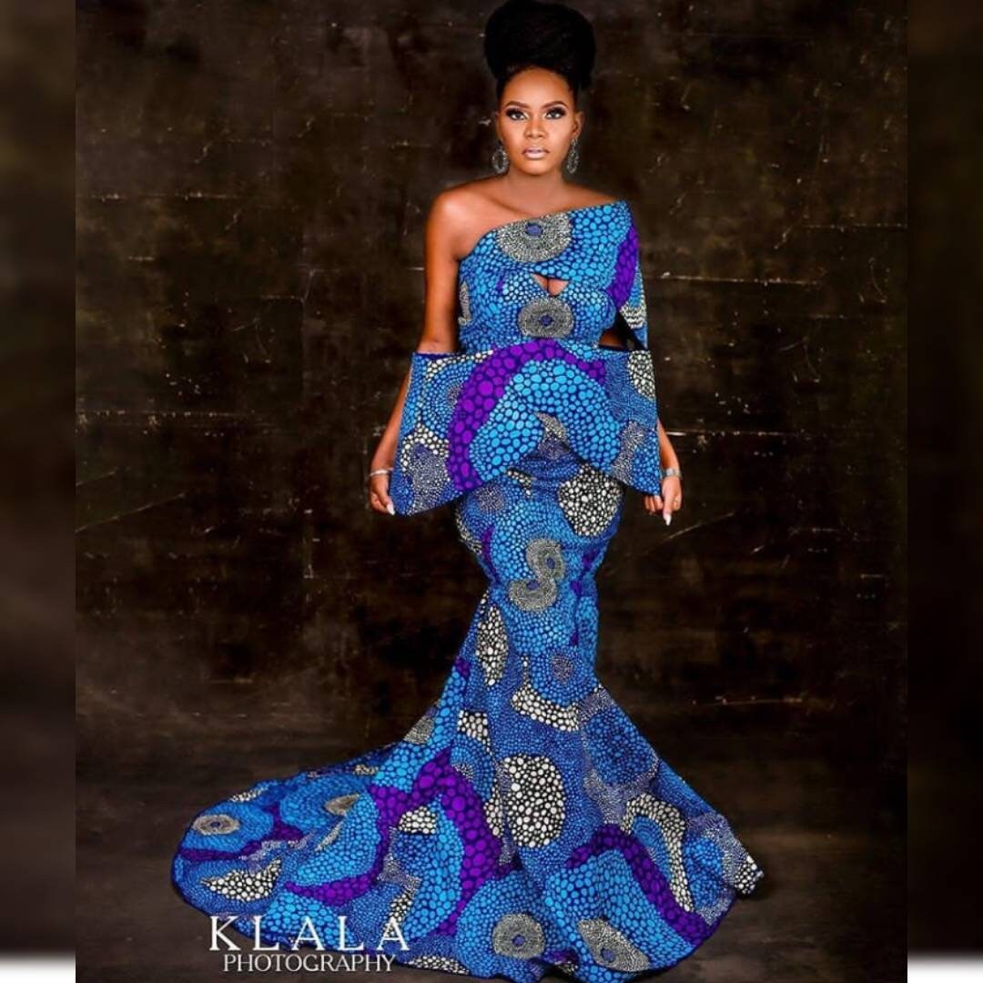 Asymmetrical ankara dress cheap