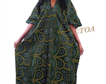 Arike Maxi Dress, Ankara Dress, African Print Maxi Dress, Ankara Boubou