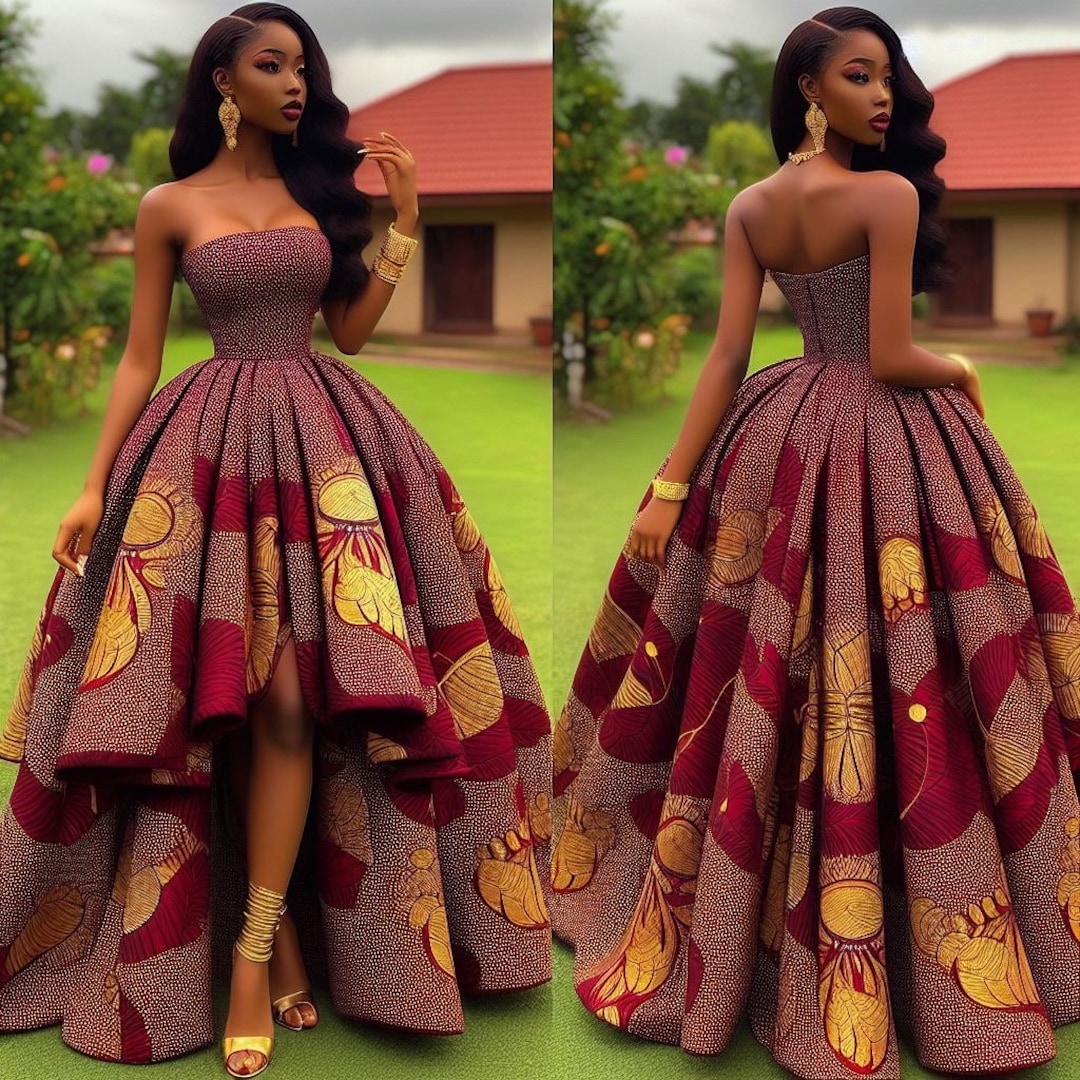 Stylish Sleeveless Ankara Dress, African Print Dress, High Low Skirt