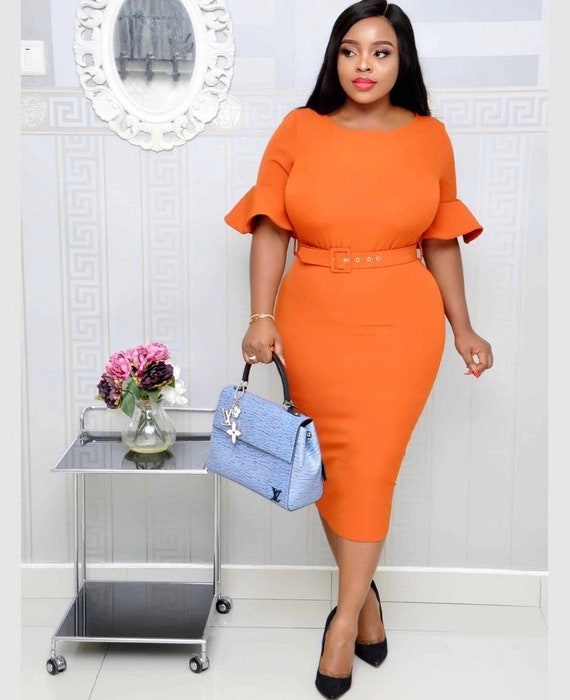 orange dresses for women