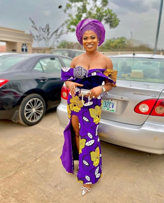 Trendy african cheap print dresses